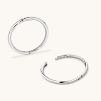 12mm Sleeper Earrings in 9kt White Gold Earrings Bevilles 