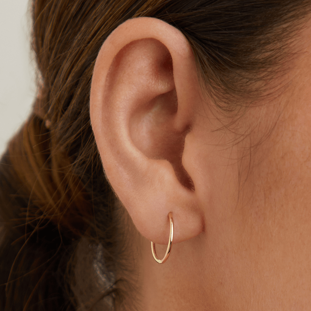 12mm Sleeper Earrings in 9kt Yellow Gold Earrings Bevilles 