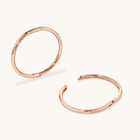 14mm Sleeper Earrings in 9kt Rose Gold Earrings Bevilles 