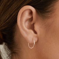 14mm Sleeper Earrings in 9kt Rose Gold Earrings Bevilles 