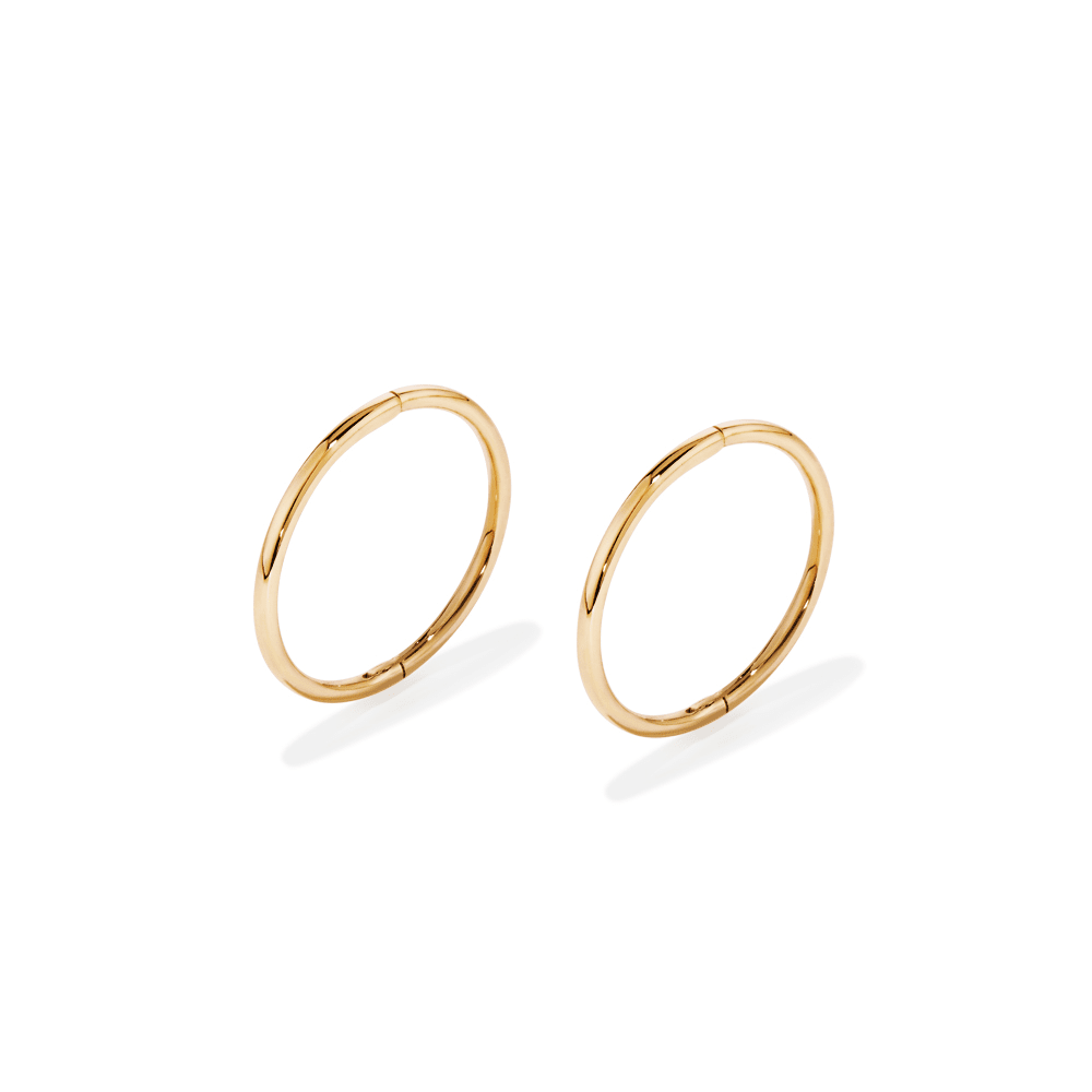 14mm Sleeper Earrings in 9kt Yellow Gold Earrings Bevilles 