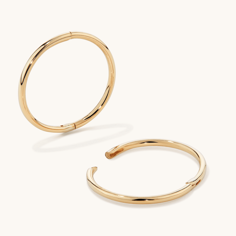 14mm Sleeper Earrings in 9kt Yellow Gold Earrings Bevilles 