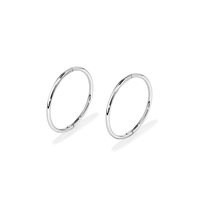 16mm Sleeper Earrings in 9kt White Gold Earrings Bevilles 