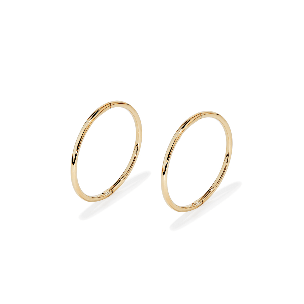 16mm Sleeper Earrings in 9kt Yellow Gold Earrings Bevilles 