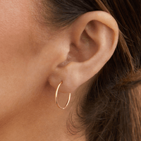 16mm Sleeper Earrings in 9kt Yellow Gold Earrings Bevilles 
