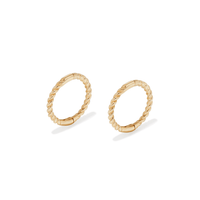 8mm Twist Sleeper Earrings in 9kt Yellow Gold Earrings Bevilles 