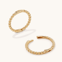 8mm Twist Sleeper Earrings in 9kt Yellow Gold Earrings Bevilles 