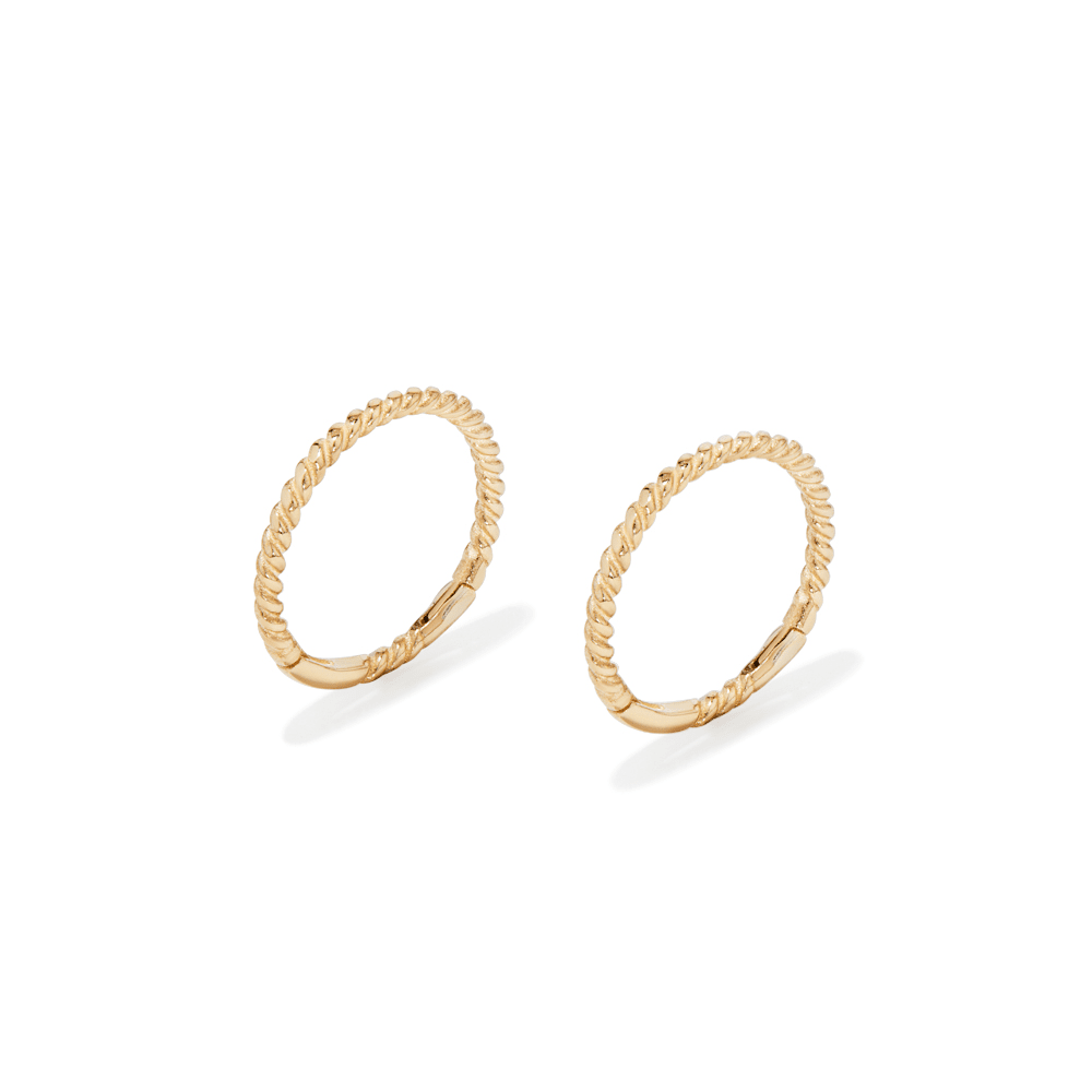 10mm Twist Sleeper Earrings in 9kt Yellow Gold Earrings Bevilles 