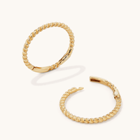 10mm Twist Sleeper Earrings in 9kt Yellow Gold Earrings Bevilles 