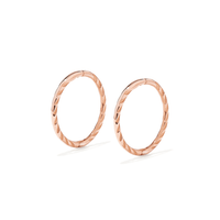 12mm Twist Sleeper Earrings in 9kt Rose Gold Earrings Bevilles 