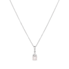 Birthstone Teardrop Pendant Necklace with Freshwater Pearl and 0.05tw of Laboratory-Grown Diamonds in Sterling Silver and Platinum Pendants Bevilles 