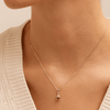 Birthstone Teardrop Pendant Necklace with Created Ruby and 0.05tw of Laboratory-Grown Diamonds in Sterling Silver and Platinum Pendants Bevilles 