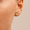 Birthstone Teardrop Stud Earrings with Natural Peridot and 0.05tw of Laboratory-Grown Diamonds in Sterling Silver and Platinum Earrings Bevilles 