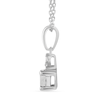 Birthstone Teardrop Pendant Necklace with Created Opal and 0.05tw of Laboratory-Grown Diamonds in Sterling Silver and Platinum Pendants Bevilles 