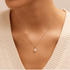 Birthstone Teardrop Pendant Necklace with Created Opal and 0.05tw of Laboratory-Grown Diamonds in Sterling Silver and Platinum Pendants Bevilles 