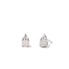 Birthstone Teardrop Stud Earrings with Created Opal and 0.05tw of Laboratory-Grown Diamonds in Sterling Silver and Platinum Earrings Bevilles 