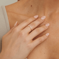 Contour Ring with 0.05tw of Laboratory-Grown Diamonds in 9kt Yellow Gold Rings Bevilles 