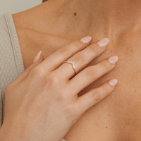 Contour Ring with 0.05tw of Laboratory-Grown Diamonds in 9kt Yellow Gold Rings Bevilles 