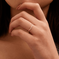 Two Row Twist Ring with 0.03tw of Laboratory-Grown Diamonds in 9kt Yellow Gold Rings Bevilles 