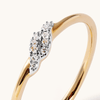 Two Row Twist Ring with 0.03tw of Laboratory-Grown Diamonds in 9kt Yellow Gold Rings Bevilles 