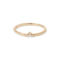 Three Stone Contour Ring with 0.02tw of Laboratory-Grown Diamonds in 9kt Yellow Gold Rings Bevilles 