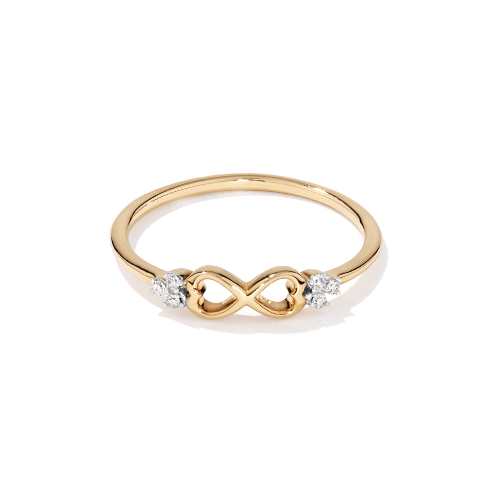 Infinity Laboratory-Grown Diamond Set Ring in 9kt Yellow Gold Rings Bevilles 