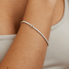 20cm Initial B Cubic Zirconia Tennis Bracelet in Sterling Silver Bracelets Bevilles 