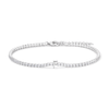 20cm Initial F Cubic Zirconia Tennis Bracelet in Sterling Silver Bracelets Bevilles 