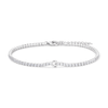 20cm Initial G Cubic Zirconia Tennis Bracelet in Sterling Silver Bracelets Bevilles 