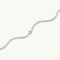 20cm Initial G Cubic Zirconia Tennis Bracelet in Sterling Silver Bracelets Bevilles 