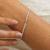 20cm Initial G Cubic Zirconia Tennis Bracelet in Sterling Silver Bracelets Bevilles 
