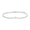 20cm Initial I Cubic Zirconia Tennis Bracelet in Sterling Silver Bracelets Bevilles 