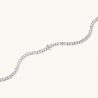 20cm Initial I Cubic Zirconia Tennis Bracelet in Sterling Silver Bracelets Bevilles 