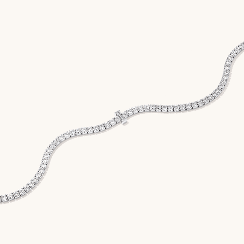 20cm Initial I Cubic Zirconia Tennis Bracelet in Sterling Silver Bracelets Bevilles 