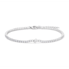 20cm Initial J Cubic Zirconia Tennis Bracelet in Sterling Silver Bracelets Bevilles 