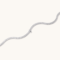 20cm Initial J Cubic Zirconia Tennis Bracelet in Sterling Silver Bracelets Bevilles 