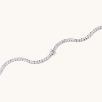 20cm Initial K Cubic Zirconia Tennis Bracelet in Sterling Silver Bracelets Bevilles 