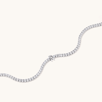 20cm Initial R Cubic Zirconia Tennis Bracelet in Sterling Silver Bracelets Bevilles 