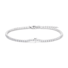 20cm Initial T Cubic Zirconia Tennis Bracelet in Sterling Silver Bracelets Bevilles 
