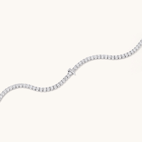 20cm Initial T Cubic Zirconia Tennis Bracelet in Sterling Silver Bracelets Bevilles 