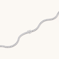 20cm Initial W Cubic Zirconia Tennis Bracelet in Sterling Silver Bracelets Bevilles 