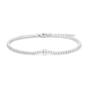 20cm Initial X Cubic Zirconia Tennis Bracelet in Sterling Silver Bracelets Bevilles 