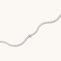 20cm Initial X Cubic Zirconia Tennis Bracelet in Sterling Silver Bracelets Bevilles 