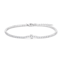 20cm Initial Z Cubic Zirconia Tennis Bracelet in Sterling Silver Bracelets Bevilles 