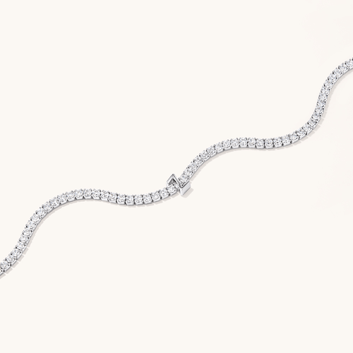 20cm Initial Z Cubic Zirconia Tennis Bracelet in Sterling Silver Bracelets Bevilles 