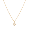 45cm Mother of Pearl Clover Pendant Necklace in 9kt Yellow Gold Pendants Bevilles 