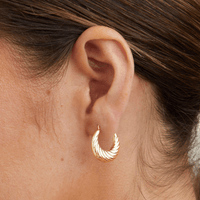 Twist Creole Hoop Earrings in 18kt Fine Gold-Plated Sterling Silver Earrings Bevilles 
