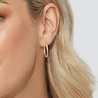 20mm Twist Hoop Earrings in 9kt Bonded Yellow Gold Earrings Bevilles 