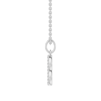 45cm B Initial Pendant Necklace with 0.05tw of Laboratory-Grown Diamonds in Sterling Silver and Platinum Pendants Bevilles 