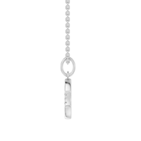 45cm C Initial Pendant Necklace with 0.05tw of Laboratory-Grown Diamonds in Sterling Silver and Platinum Pendants Bevilles 